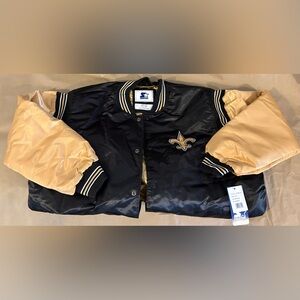 Starter New  Orleans Saints Button Down Jacket sz 4xl